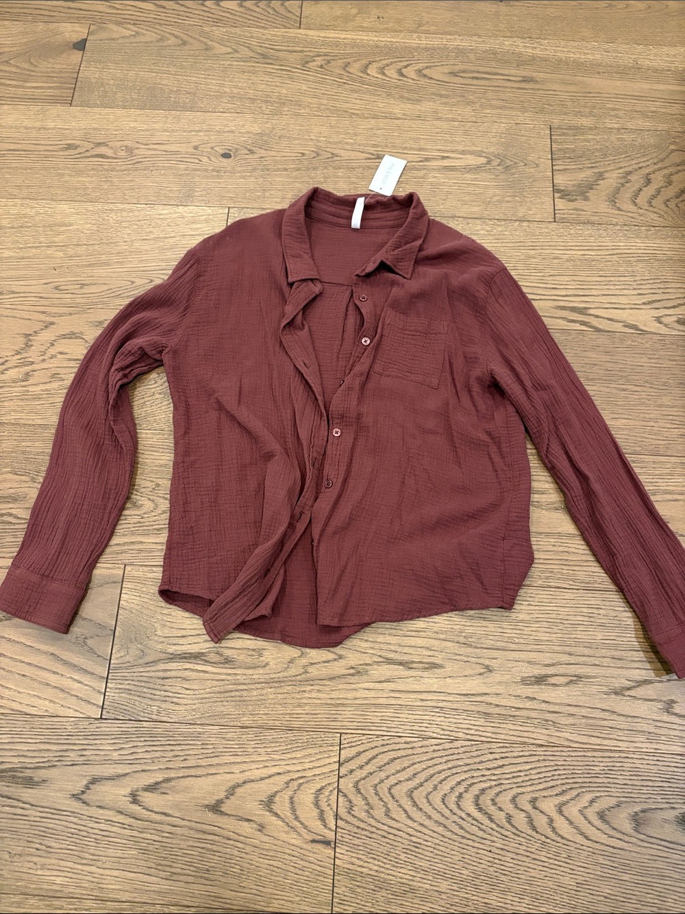 Women's Lightweight Button-Down Shirt in Rust